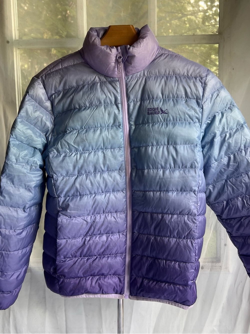Eddie Bauer Kids Ombre Lavender to Periwinkle Packable Puffer Jacket